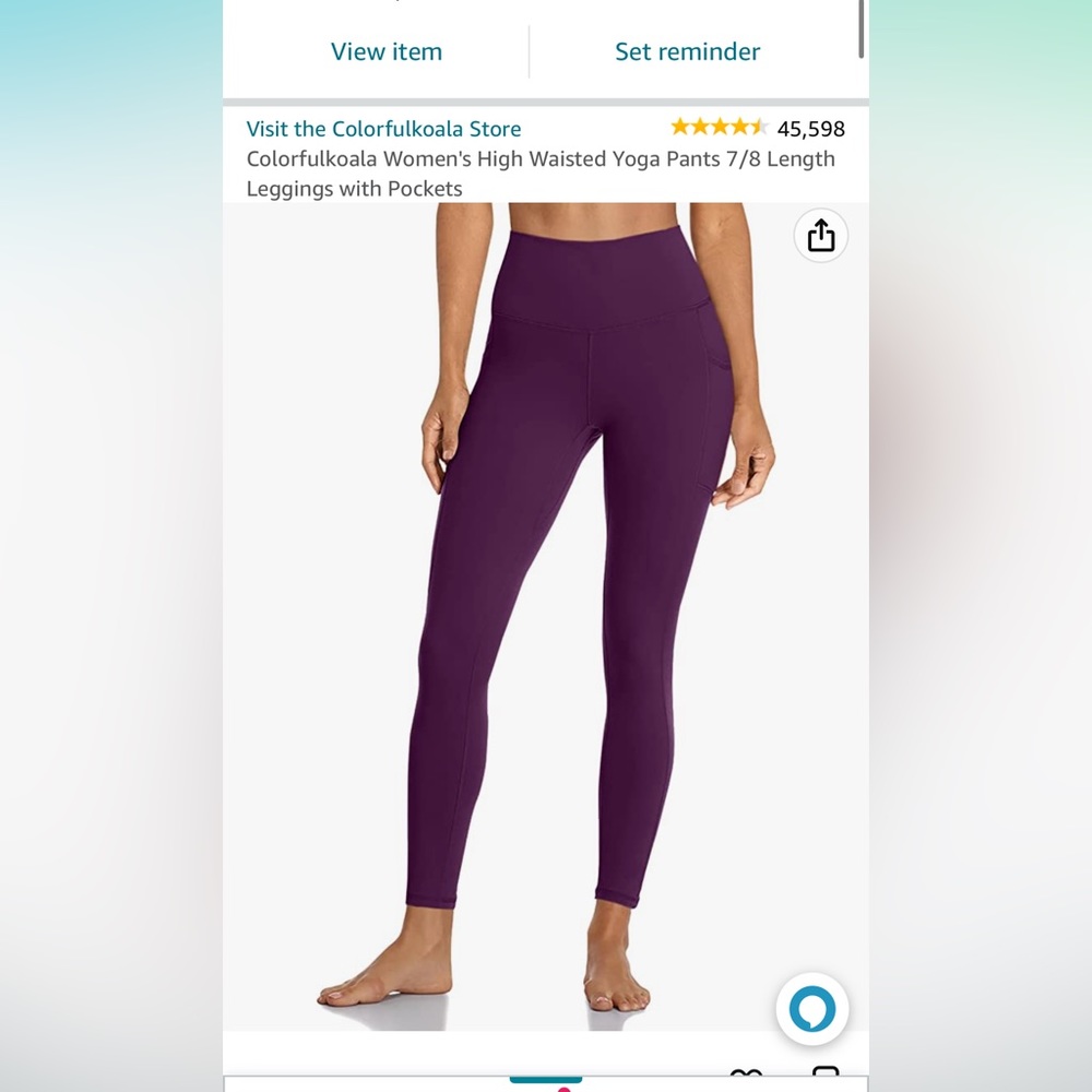 Amazon Colorfulkoala Women's High Waisted Yoga Pants